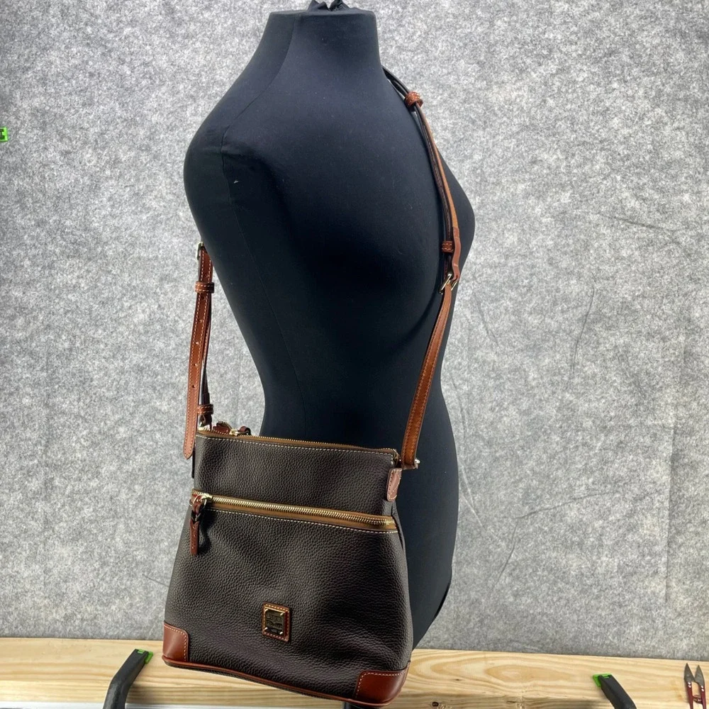 Dooney & Bourke Crossbody Bag Women Small Brown Pebble Leather shoulder Purse